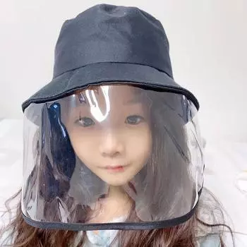 1 шт. защитная крышка для лица, защита от брызг, ветра, песка, пыли, лобовое стекло, крышка для шляпы, пылезащитный чехол Children чёрный