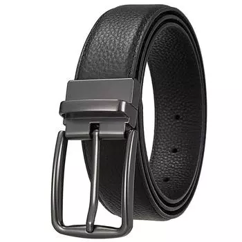 1Pcs Fashion And Fashionable Perforated Belt, Men S Pin Buckle Belt, First Layer Cowhide Belt Ly35-35939-5 110-130CM