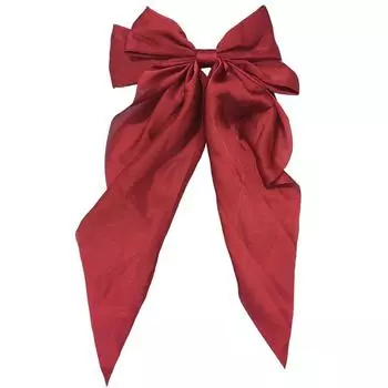 1Pcs Fashion Large Solid Ribbon Bow Tassel Hair Clips Barrettes For Women Girls Party Ponytail Hair Accessories