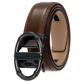 1Pcs Fashion Men Belt Automatic Buckle Men S Belt, Casual Belt, Two-Layer Cowhide Ly36-35488-1 110cm-130cm