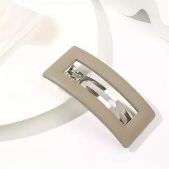 1Pcs Fashion Minimalist Solid Color Square Triangle Barrettes Hair Clips For Women Girls Party Ponytail Holder Hair Accessories