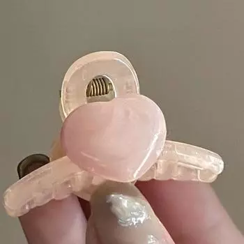 1Pcs Fashion Solid Heart Small Hair Claws For Women Girls Party Hair Accessories