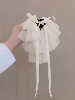 1Pcs Fashion Streamer Big Ribbon Hair Claws For Women Hair Accessories