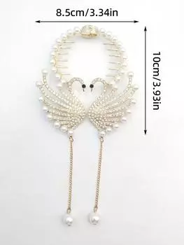 1Pcs Fashion Swan Pearl Tassels Hair Clips For Women Hair Accessories