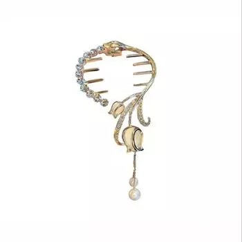 1Pcs Fashion Tulip Pearl Tassels Hair Claws For Women Hair Accessories