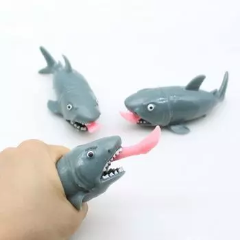 1pcs Fidget Biting Leg Shark Squeeze Children Gag Toys Biting Leg Shark Toy Spoof Trick Gift shack