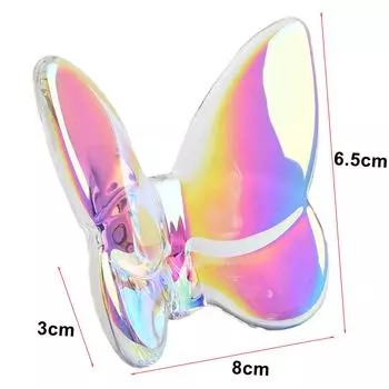 1PCS Glass Crystal Lucky Butterfly Vibrantly With Bright Color Ornaments Home Butterfly Decorations Pellucid Crystal Butterfly