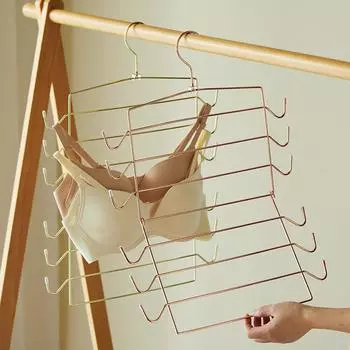 1PCS Gold Tank Top Hanger,Bra Organizer Rack with 360° Rotatable Hook for Closet,Space Saving Metal Clothes Racks for Camisole 1PCS серебряный