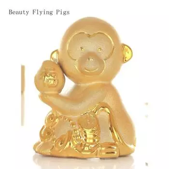 1PCS handmade ceramic cute twelve zodiac monkey chicken dog mouse dragon piggy bank home storefront front desk decoration