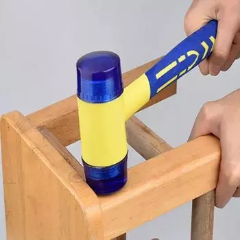 1pcs installation hammer with double head, 25mm-45mm rubber hammer with rubber handle, removable insulated installation hammer