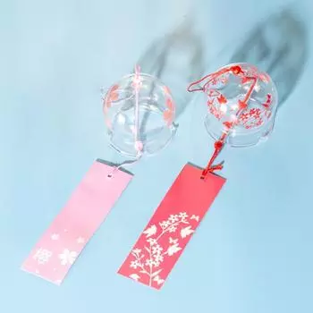 1pcs Japanese Wind Bell Japan Wind Chimes Handmade Glass Furin Home Decors SPA Kitchen Office Decor M