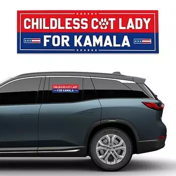 1 шт. Наклейки Камала Харрис 2024, наклейка на бампер с флагом президента Камалы Харрис 2024 года, водонепроницаемые виниловые наклейки для автомобиля P9W3