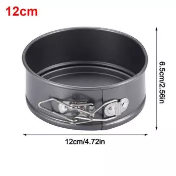 1Pcs Leakproof Baking Mould Carbon Steel Cake Mould Durable Cake Baking Pan for Home Kitchen Bakery 12cm
