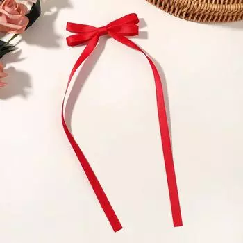 1Pcs/lot Ballet Style Girl Bow Long Ribbon Hair Clip Sweet Girl Half Tied Hair Headwear Style Fashion Hair Accessories