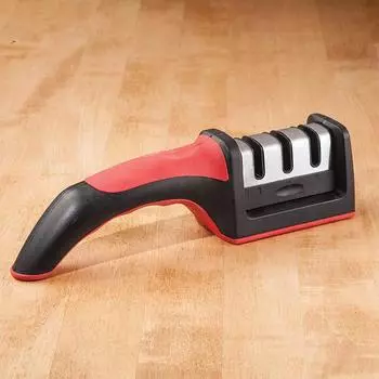 1Pcs Manual Kitchen Knife Accessory Sharpening Tool Ceramic 3 Stage Professional Kitchen Knife Sharpener M