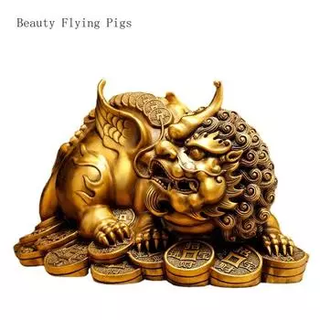 1 шт. металлический Пиксю фэн-шуй талисман на удачу украшение для офисного стола гостиной ручная работа подарок на открытие