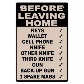 1 шт., металлическая табличка «Возьми ключи, пистолет, прежде чем уйти из дома», «Тюремная камера, нож», металлическая табличка «Домашний бар, кафе, ресторан», «Настенный декор» чёрный