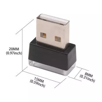 1PCS MINI USB Atmosphere Lights Decorative Lamp Indoor Night Light for Car Computer Ambient Light 5V белый