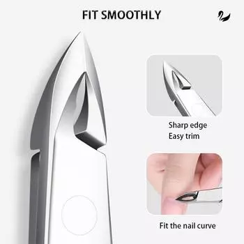 1Pcs Nail Art Cuticle Scissor Nippers Clipper Dead Skin Remover Cut Plier Manicure Stainless Steel Trimming Pedicure Care Tools