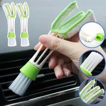 1pcs New Car Pp Bristles Gap Cleaning Brush Car Air Conditioner Dusty Collector Duster Computer Cleaner Cleaning Brush Tools 1pcs