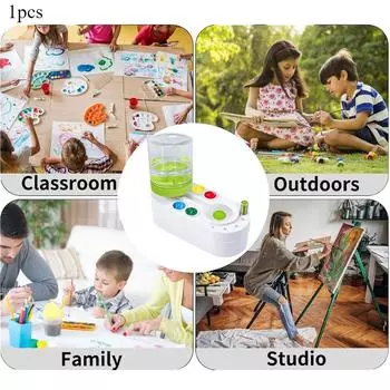 1PCS New Cleaning Bucket Art Tools Paint Brush Cleaner With Drain Button Automatic Water Circulation Paint Brush Cleaning Machine