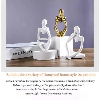 1pcs Nordic Light Luxury Style Abstract Figure Home Decoration Ornaments Mini Shaped Crafts Desktop Decoration Artworks gift