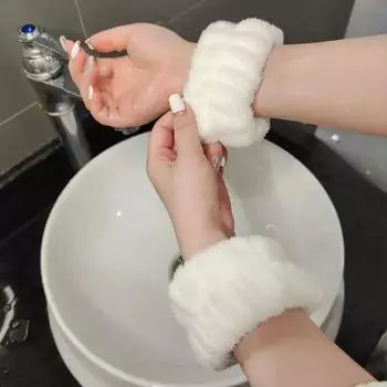 1pcs One Pair Wash Face and Wrist Band Absorb Water Sports Sweat Wiping Bracelet Hairband Moisture Proof Sleeve Wrist Guard фиолетовый