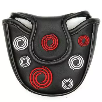 1Pcs Putter Cover Mallet Magnetic Closure Golf Head Cover Golf Synthetic Pu Leather Multi Style Color Headcover Customized Gift чёрный