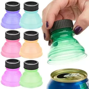 1pcs Reusable Bottle Top Lid Soda Saver Beer Beverage Can Cap Cover Protector Drinkware Dustproof Bottle Cap