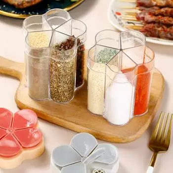 1pcs Seasoning Jar Plastic Container Seasoning Bottle Spice Organizer Outdoor Camping Seasoning Container Kitchen Accessories