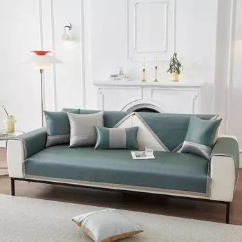 1 шт. Простая подушка для дивана, летняя домашняя ледяная крошка, противоскользящая спинка, пылезащитный чехол для гостиной, защитный коврик для спинки мебели 1seater 70x70cm