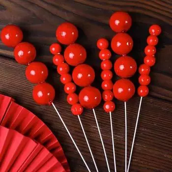 1pcs Simulation Sugar Gourd Cake Decoration Plug-in Birthday Party Setting Photography Props Supplies Gift Model Decoration