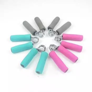 1 шт. пружинная рукоятка для пальцев, силовой тренажер, губка, усилитель предплечья, кистевой эспандер, спортивная тренировка мышц зелёный