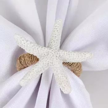 1pcs Starfish Napkin Rings Ocean Coastal Nautical Summer Wedding Party Beach Table Dining Decor Napkin Holder Wedding Decoration
