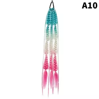 1Pcs Synthetic Ponytail Extension Corlorful Bubble Braid Long Lantern Braided Ponytail With Hair Tie Straight Hairpieces