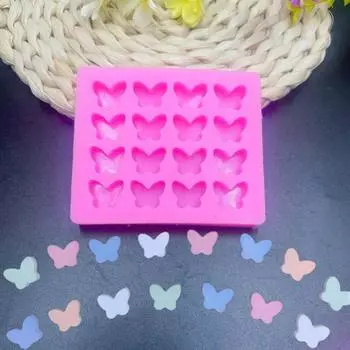 1pcs Ultra Light Clay Handmade Butterfly Mold Dropper Mold Flip Sugar Cake Shape Silicone Mold Silicone Mold Cake Molds розовый