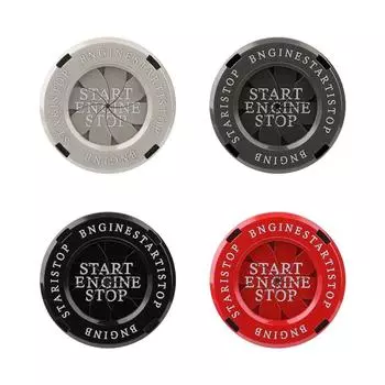 1Pcs Universal Car Start Stop Engine Push Button Cover Ring One-click Start Decor Stickers Alloy Trim Car Styling Accessories