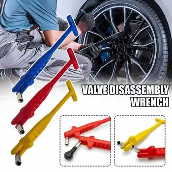 1pcs Valve Disassembly Wrench Valve Puller High-quality Car Removal Repair Portable Spanner Disassembly Tool X4E3 красный