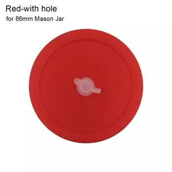 1Pcs with Hole Mason Jar Lid Good Seal Seal Bottle Cover New Spout Lid Kitchen Tool red with hole