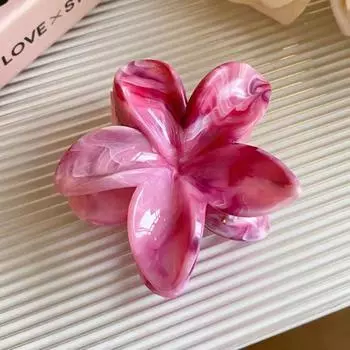 1pcs Women Flower Claw Clip Egg Flower hairclip girls Hawaiian flower hair clip Disc Hair Shark Clip big hairpin Hair Accessorie