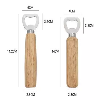 1pcs Wood Beer Bottle Opener Wooden Handle Wine Soda Bottle Openers Bar Home Tool