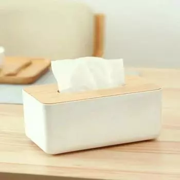 1pcs wooden lid tissue box, modern napkin holder, household and car tissue container, desk napkin box