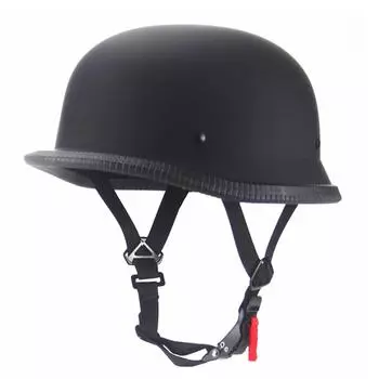 1PCS X M/L/XL/XXL Vintage Motorcycle Cruiser Helmet Half Face German Helmet Motorcycle Helmet Bright Black Car-styling DOT M матовый черный