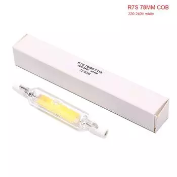 1Pcsr7S Cob Светодиодная лампа Стеклянная трубка для замены галогена 78 мм/118 мм 78mm 220V