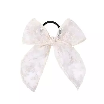 1Piece Sweet Lace Embroidery Bowknot Elastic Hair Bands For Girls Rubber Band Hair Ropes Ponytail Holder Kids Hair Accessories