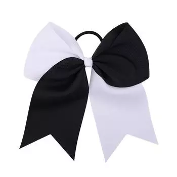 1Pieces 7.48Inch Cheerleaders Girls Elastics Grosgrain Ribbon Bow Rubber Bands Hair Rope Ponytail Holder Kids Hair Accessories