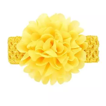 1Pieces Baby Girls Headbands Chiffon Big Flower Soft Strecth Hair Band Hair Accessories for Baby Girls Newborns Infants Toddlers