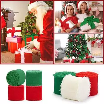 1Roll Упаковка для вечеринки, рождественские свадебные пригласительные открытки DIY Необработанный край шелковая лента, порванная вручную