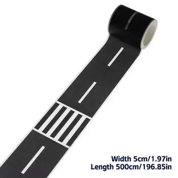 1Рулон 5M 1:12 кукольных домиков, дорожных транспортных путей, сцен, наклеек, миниатюрных парковочных сцен, кривых, наклеек, модель, декоративная игрушка