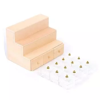 1Set 1:12 Dollhouse Miniature Cabinet Candy Vegetable Display Cabinet Decor